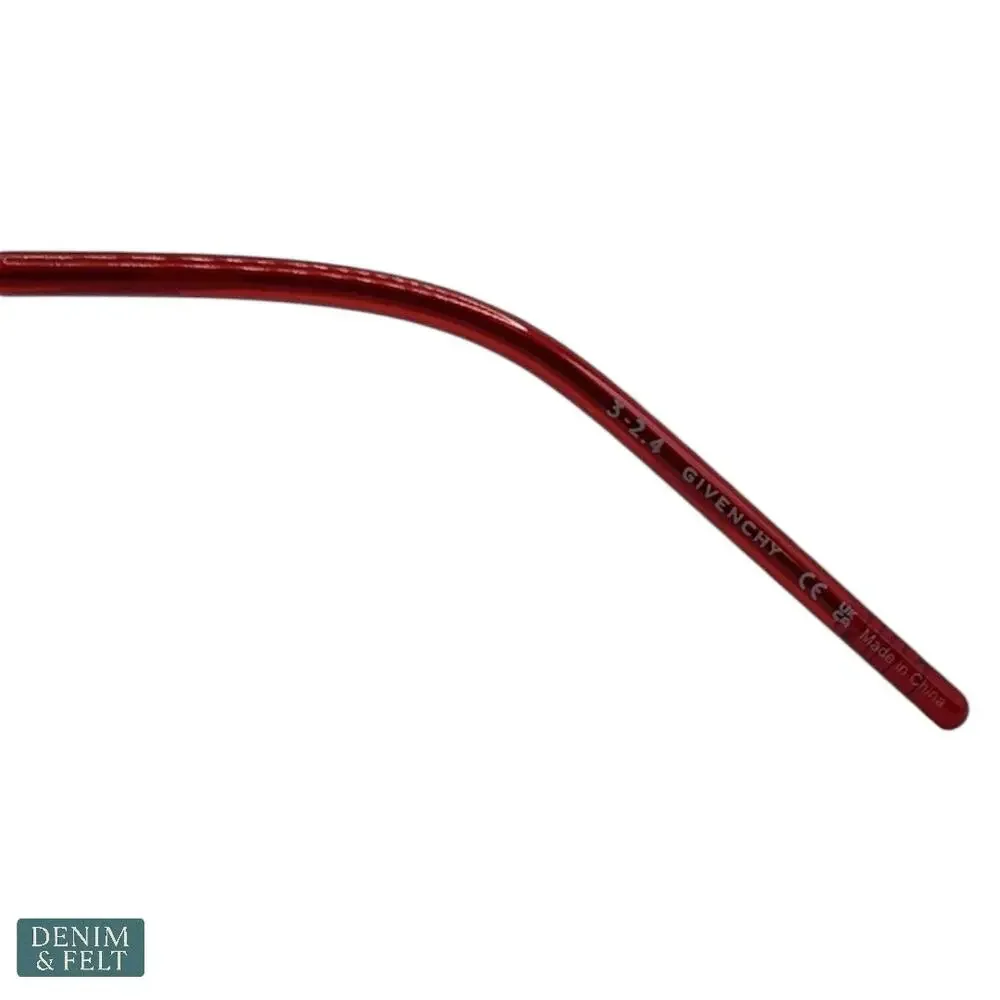NEW Givenchy Speed Square Metal Sunglasses Burgundy Nylon Lenses Geometric Luxe - Picture 13 of 14